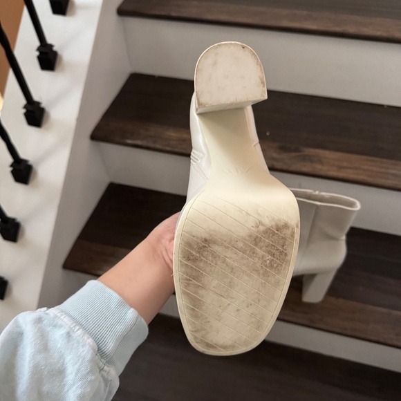 ZARA PLATFORM GOGO ANKLE BOOTS WHITE US SIZE 8.5/9 EU 40 3102/010/001 - Picture 4 of 7